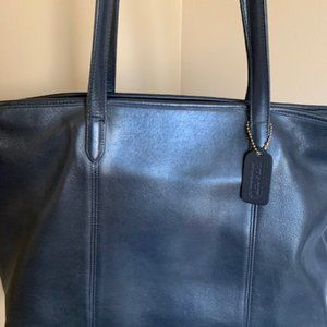Coach Leather Carryall Black Tote